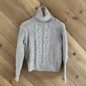 Rachel Zoe Cable Knit Turtleneck Sweater, Size XS